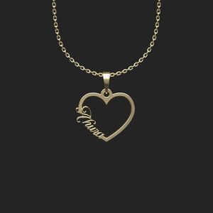 گردنبند طلا 18 عیار زنانه گالری طلا توسطی مدل اسم اهورا کد 4f58e9