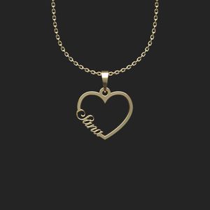 گردنبند طلا 18 عیار زنانه گالری طلا توسطی مدل اسم ثنا کد 633a8a