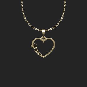 گردنبند طلا 18 عیار زنانه گالری طلا توسطی مدل اسم حانا کد 5d584e