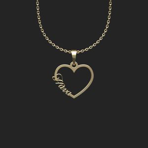 گردنبند طلا 18 عیار زنانه گالری طلا توسطی مدل اسم حوا کد 55b706