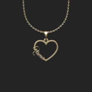 گردنبند طلا 18 عیار زنانه گالری طلا توسطی مدل اسم راما کد 1d866d
