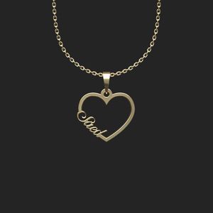 گردنبند طلا 18 عیار زنانه گالری طلا توسطی مدل اسم ساعد کد a7f736