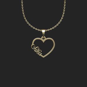 گردنبند طلا 18 عیار زنانه گالری طلا توسطی مدل اسم سیکا کد 246c35
