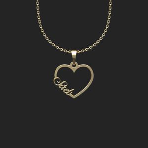گردنبند طلا 18 عیار زنانه گالری طلا توسطی مدل اسم صائب کد a1fe2d