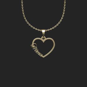 گردنبند طلا 18 عیار زنانه گالری طلا توسطی مدل اسم هما کد 9bff8d