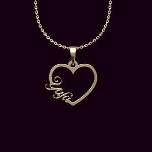 گردنبند طلا 18 عیار زنانه گالری طلا توسطی مدل اسم یافا کد 3a0063