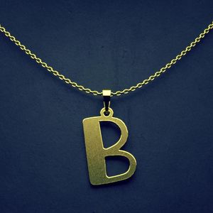 گردنبند طلا 18 عیار زنانه گالری طلا توسطی مدل حرف b کد 1bffb8