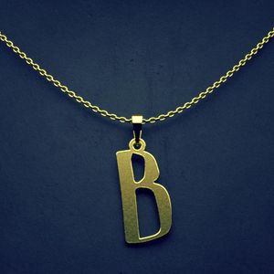 گردنبند طلا 18 عیار زنانه گالری طلا توسطی مدل حرف b کد 4998b9