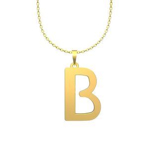 گردنبند طلا 18 عیار زنانه گالری طلا توسطی مدل حرف b کد 773554