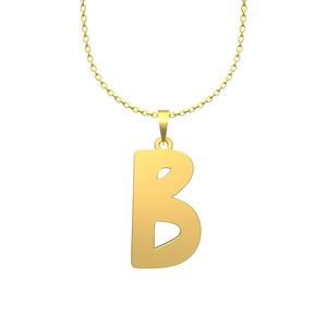 گردنبند طلا 18 عیار زنانه گالری طلا توسطی مدل حرف b کد 815b1c