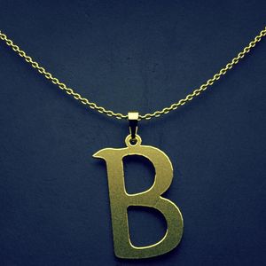 گردنبند طلا 18 عیار زنانه گالری طلا توسطی مدل حرف b کد 9bd031