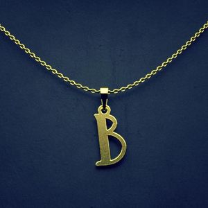 گردنبند طلا 18 عیار زنانه گالری طلا توسطی مدل حرف b کد cb9709