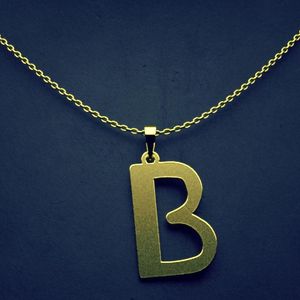 گردنبند طلا 18 عیار زنانه گالری طلا توسطی مدل حرف b کد cecfcc