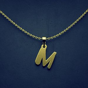 گردنبند طلا 18 عیار زنانه گالری طلا توسطی مدل حرف m کد 7a992d