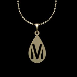 گردنبند طلا 18 عیار زنانه گالری طلا توسطی مدل حرف m کد cad275
