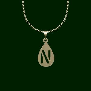 گردنبند طلا 18 عیار زنانه گالری طلا توسطی مدل حرف n کد 294303