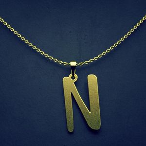 گردنبند طلا 18 عیار زنانه گالری طلا توسطی مدل حرف n کد 42b9ac