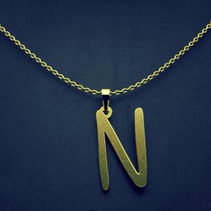 گردنبند طلا 18 عیار زنانه گالری طلا توسطی مدل حرف n کد df58f5