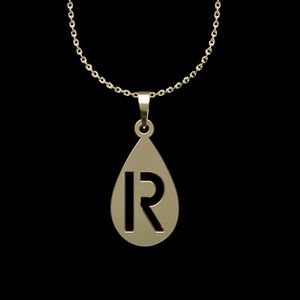 گردنبند طلا 18 عیار زنانه گالری طلا توسطی مدل حرف r کد 00cf84