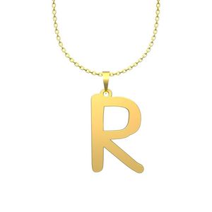 گردنبند طلا 18 عیار زنانه گالری طلا توسطی مدل حرف r کد 1a9e5