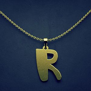 گردنبند طلا 18 عیار زنانه گالری طلا توسطی مدل حرف r کد 2a99fd