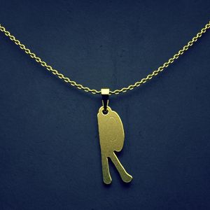 گردنبند طلا 18 عیار زنانه گالری طلا توسطی مدل حرف r کد 67a604