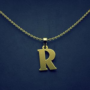 گردنبند طلا 18 عیار زنانه گالری طلا توسطی مدل حرف r کد 8a1d43