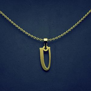 گردنبند طلا 18 عیار زنانه گالری طلا توسطی مدل حرف r کد d2eb3