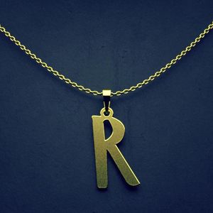 گردنبند طلا 18 عیار زنانه گالری طلا توسطی مدل حرف r کد f60812