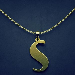 گردنبند طلا 18 عیار زنانه گالری طلا توسطی مدل حرف s کد a16ca8