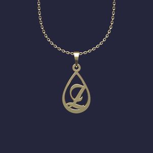 گردنبند طلا 18 عیار زنانه گالری طلا توسطی مدل حرف z کد 6a17c