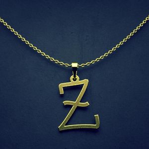 گردنبند طلا 18 عیار زنانه گالری طلا توسطی مدل حرف z کد cfefd