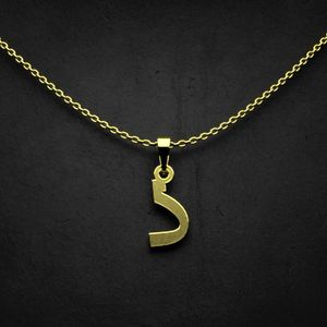 گردنبند طلا 18 عیار زنانه گالری طلا توسطی مدل حرف ذ کد 3dd1cf