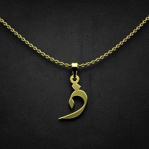 گردنبند طلا 18 عیار زنانه گالری طلا توسطی مدل حرف ذ کد b4da1f