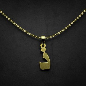 گردنبند طلا 18 عیار زنانه گالری طلا توسطی مدل حرف ذ کد fbe7b0