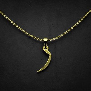 گردنبند طلا 18 عیار زنانه گالری طلا توسطی مدل حرف ر کد 421b40
