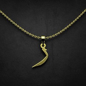 گردنبند طلا 18 عیار زنانه گالری طلا توسطی مدل حرف ر کد 633b1b