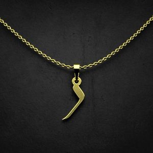 گردنبند طلا 18 عیار زنانه گالری طلا توسطی مدل حرف ر کد 71516d