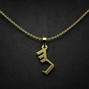 گردنبند طلا 18 عیار زنانه گالری طلا توسطی مدل حرف س کد bf062a