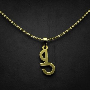 گردنبند طلا 18 عیار زنانه گالری طلا توسطی مدل حرف ص کد 3ab3d5