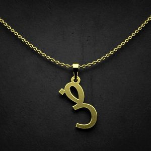 گردنبند طلا 18 عیار زنانه گالری طلا توسطی مدل حرف ض کد 6f46ba