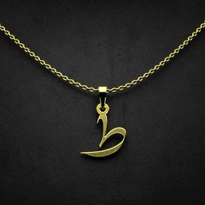 گردنبند طلا 18 عیار زنانه گالری طلا توسطی مدل حرف ط کد 243ad7