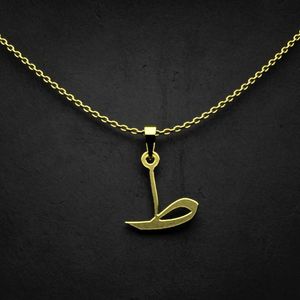 گردنبند طلا 18 عیار زنانه گالری طلا توسطی مدل حرف ط کد 39eee1