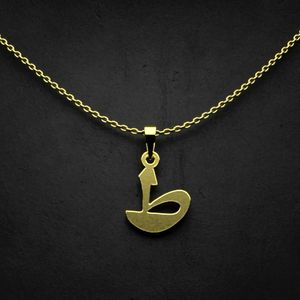 گردنبند طلا 18 عیار زنانه گالری طلا توسطی مدل حرف ط کد 71874f