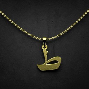 گردنبند طلا 18 عیار زنانه گالری طلا توسطی مدل حرف ط کد cd25c5
