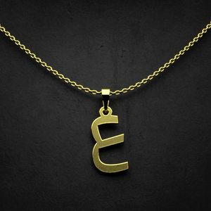 گردنبند طلا 18 عیار زنانه گالری طلا توسطی مدل حرف ع کد 168b27