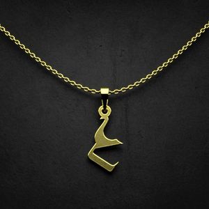 گردنبند طلا 18 عیار زنانه گالری طلا توسطی مدل حرف ع کد 3f0436