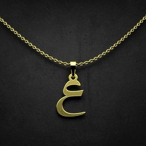 گردنبند طلا 18 عیار زنانه گالری طلا توسطی مدل حرف ع کد 834e23