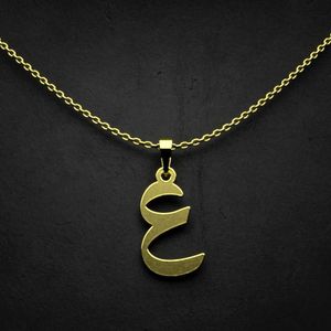 گردنبند طلا 18 عیار زنانه گالری طلا توسطی مدل حرف ع کد 8c58ed