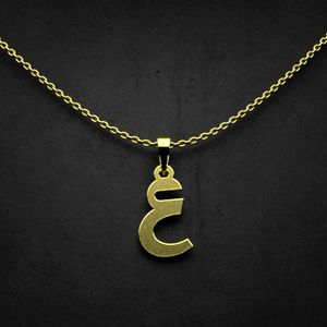 گردنبند طلا 18 عیار زنانه گالری طلا توسطی مدل حرف ع کد ddc0b1